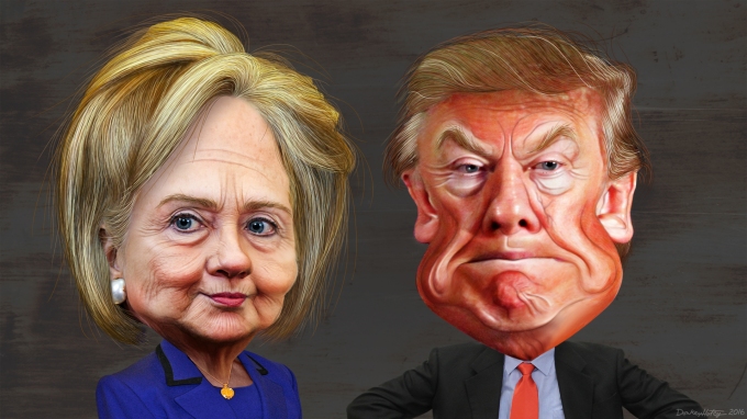 hillary_clinton_vs-_donald_trump_-_caricatures